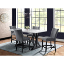 Elements International Tuscany Counter Height Dining Table with Marble Top and Trestle Base CTC100CTTB IMAGE 7
