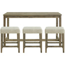 Elements International Oak Lawn 4 pc Pub Height Dinette CDOL100BTSP IMAGE 1