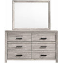 Elements International Ellen 6-Drawer Dresser with Mirror EL700DRMR IMAGE 2