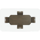 Elements International Dapper Dining Table with Glass Top and Pedestal Base DPR500DTB IMAGE 4