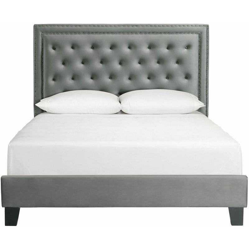Elements International Tiffany Queen Upholstered Platform Bed UTF288QBV IMAGE 2