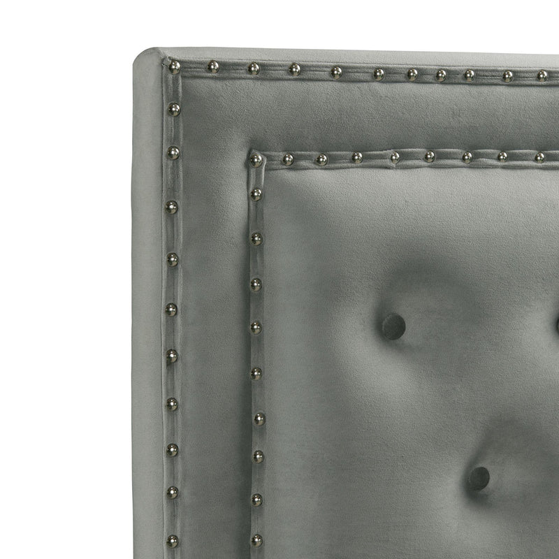 Elements International Tiffany Queen Upholstered Platform Bed UTF288QBV IMAGE 4