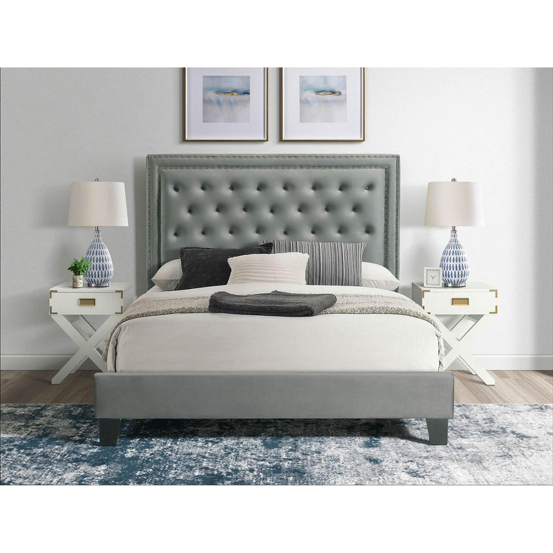Elements International Tiffany Queen Upholstered Platform Bed UTF288QBV IMAGE 6