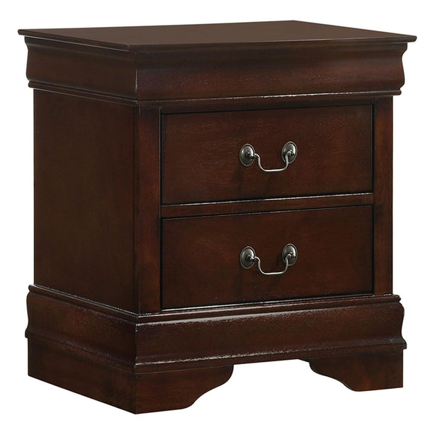 Elements International Louis Philippe 2-Drawer Nightstand B.11455.NS IMAGE 1