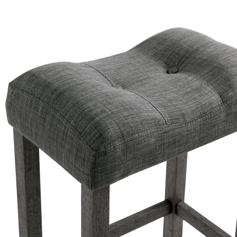 Elements International Oak Lawn Pub Height Stool D.14039.BSGE IMAGE 4