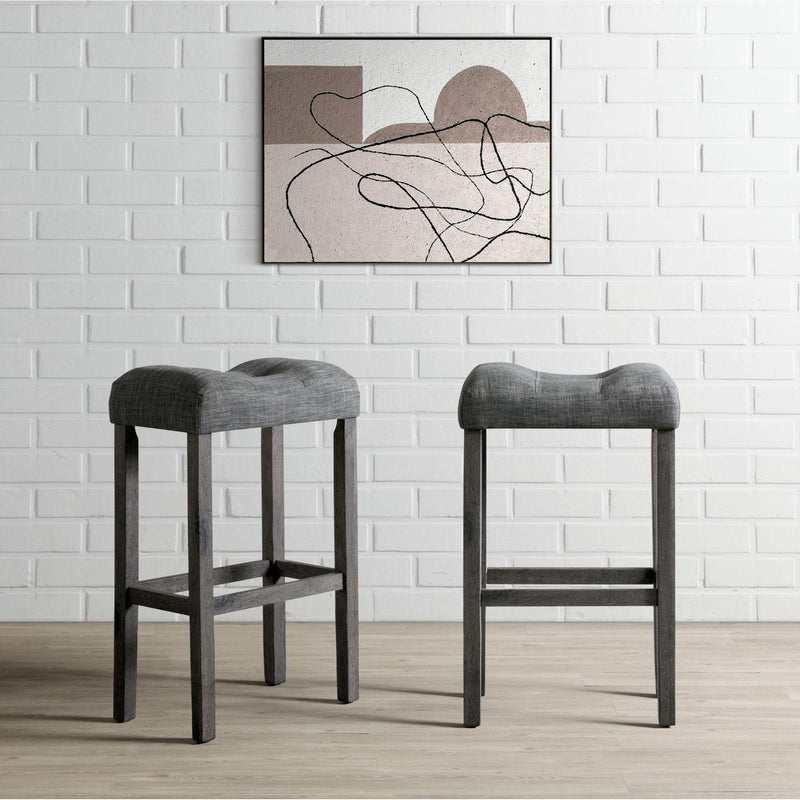 Elements International Oak Lawn Pub Height Stool D.14039.BSGE IMAGE 7