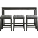 Elements International Oak Lawn 4 pc Pub Height Dinette D.14030.BTSP IMAGE 2