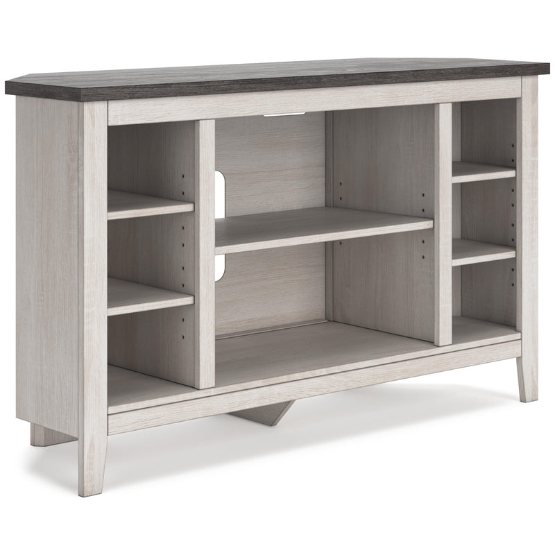 Signature Design by Ashley Dorrinson W287-67 Corner TV Stand with Fireplace Option IMAGE 1