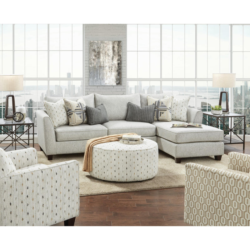 Fusion Furniture Fabric 2 pc Sectional 28-21L PALM BEACH IRON/28-26R PALM BEACH IRON IMAGE 2