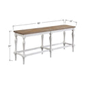 Winners Only Augusta DAT245624P 60" Tall Bench - Rustic Brown/White IMAGE 3