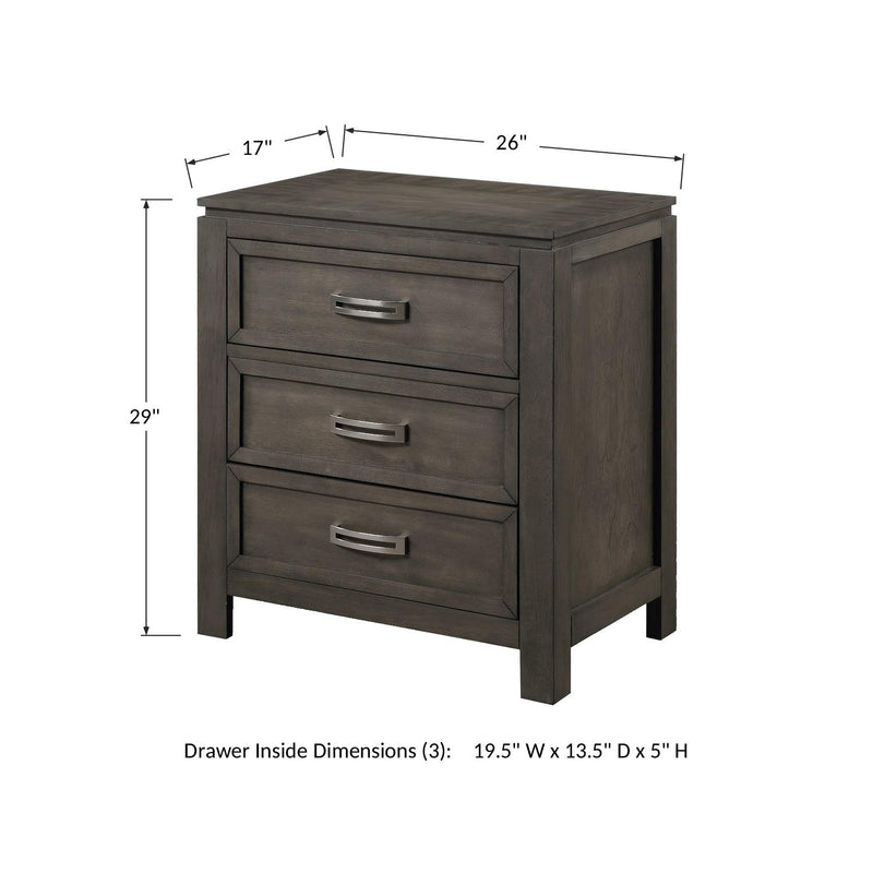 Winners Only Harper BH5005 26" 3-Drawer Nightstand IMAGE 4