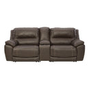  Signature Design by Ashley Dunleith U71604S4 3 pc Power Reclining Loveseat with Console IMAGE 1