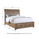 Winners Only Andria BA2001KS Storage Sleigh King Bed IMAGE 4
