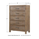 Winners Only Andria BA2007 38" 5-Drawer Chest IMAGE 2