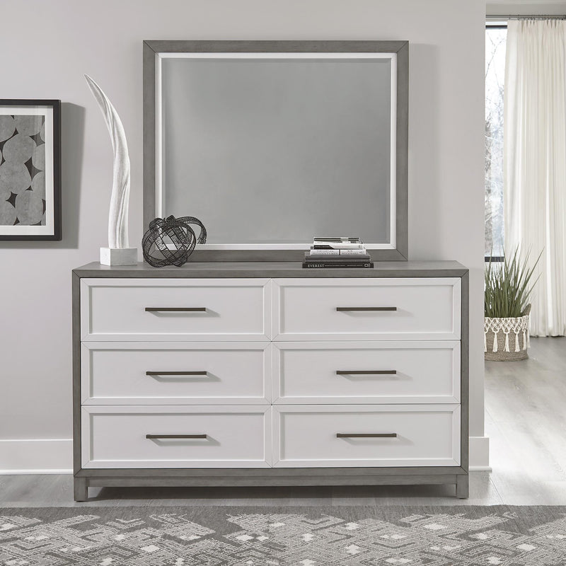 Liberty Furniture Industries Inc. Palmetto Heights 499-BR-DM Dresser & Mirror IMAGE 1
