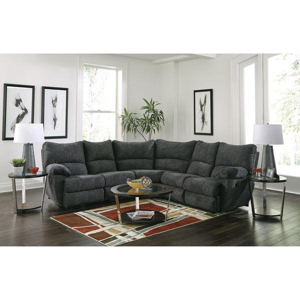 Catnapper Shane 135 2 pc Reclining Sectional - Charcoal IMAGE 1
