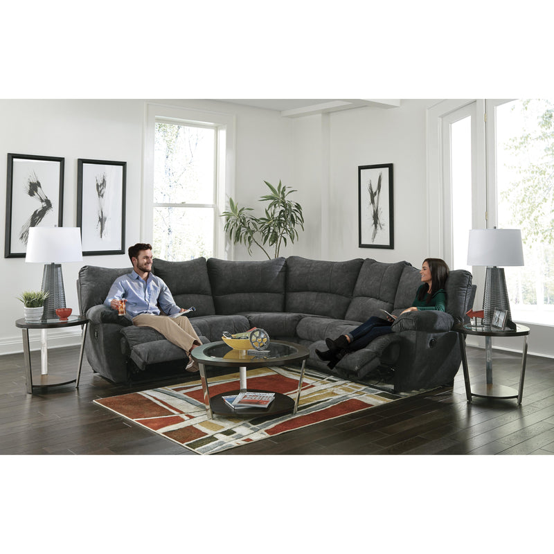 Catnapper Shane 135 2 pc Reclining Sectional - Charcoal IMAGE 2
