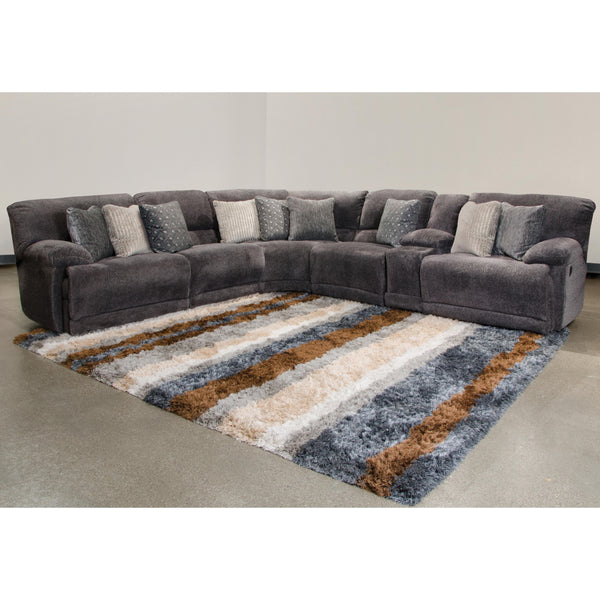 Catnapper Burbank 281 6 pc Power Sectional - Smoke IMAGE 1