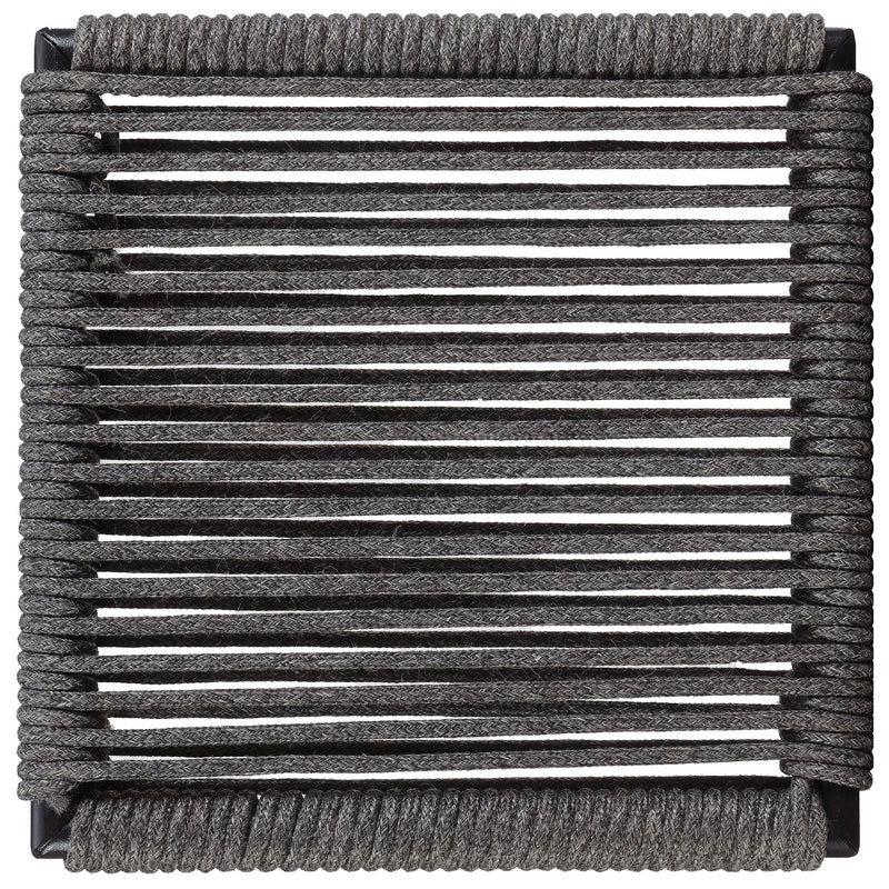 Coaster Furniture Jerome 192062 Woven Rope Stackable Side Chair - Charcoal (Set of 2) IMAGE 10
