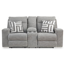  Signature Design by Ashley Biscoe 9050318 Power Reclining Loveseat with Console and Adjustable Headrest IMAGE 3