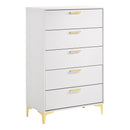  Coaster Furniture Kendall 224405 5-Drawer Bedroom Chest - White IMAGE 1