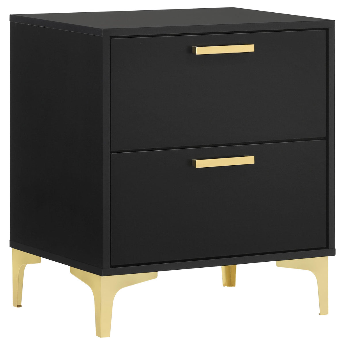Coaster Furniture Kendall 224452 2-Drawer Nightstand - Black