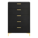 Coaster Furniture Kendall 224455 5-Drawer Bedroom Chest - Black IMAGE 3
