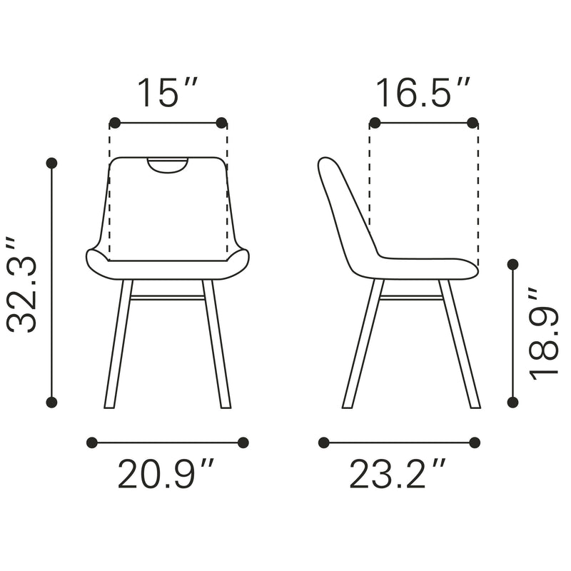 Zuo Tyler Dining Chair 109331 IMAGE 9