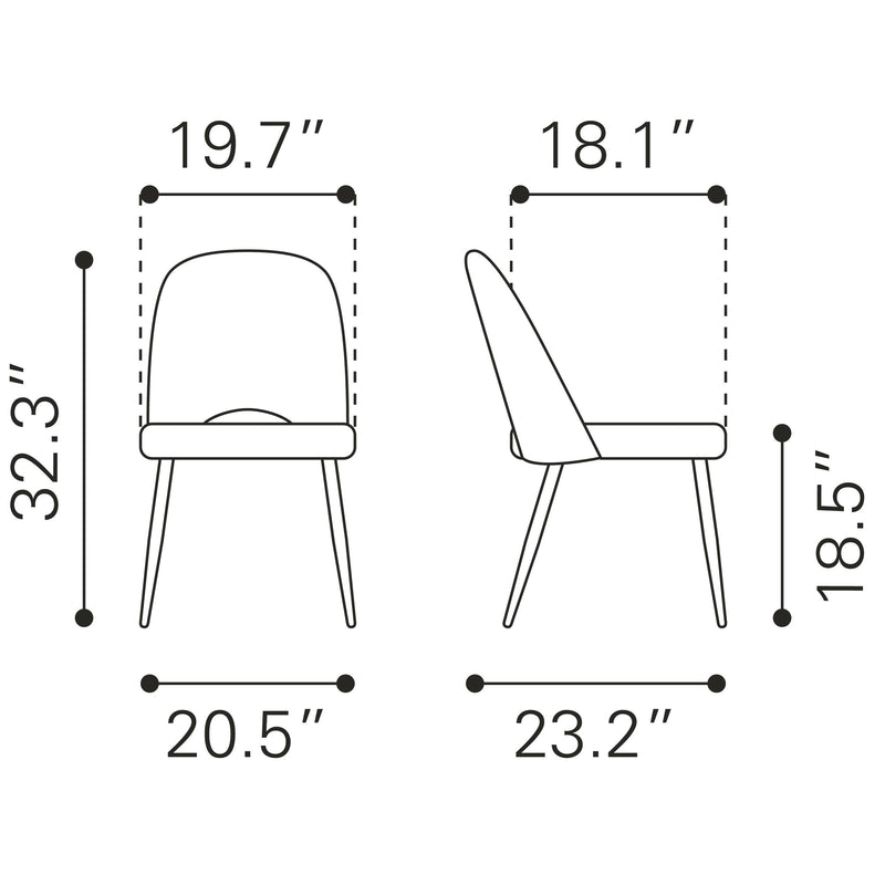 Zuo Teddy Dining Chair 109325 IMAGE 13