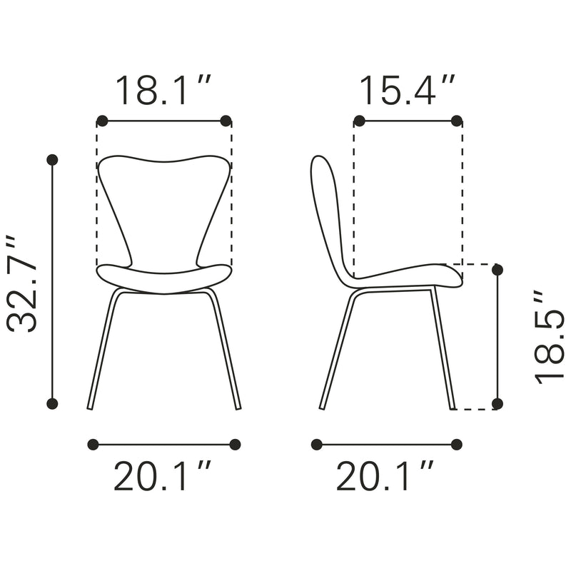Zuo Torlo 109631 Dining Chair - Black IMAGE 10