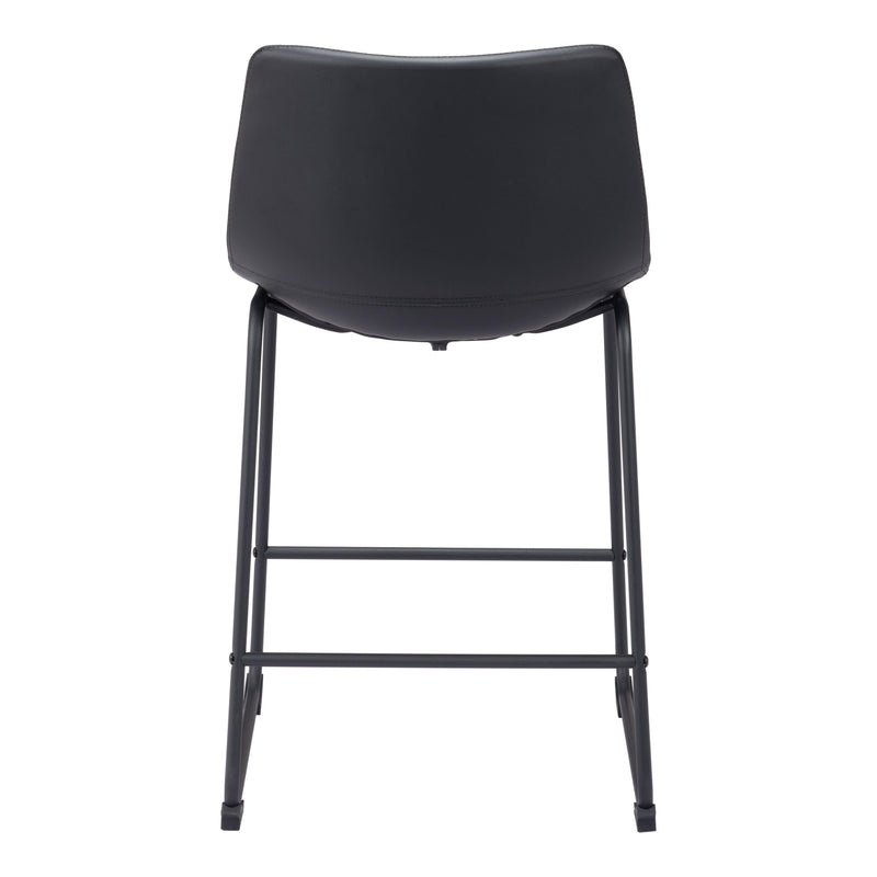  Zuo Smart 109649 Counter Stool - Black IMAGE 4