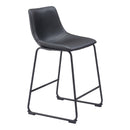  Zuo Smart 109649 Counter Stool - Black IMAGE 6
