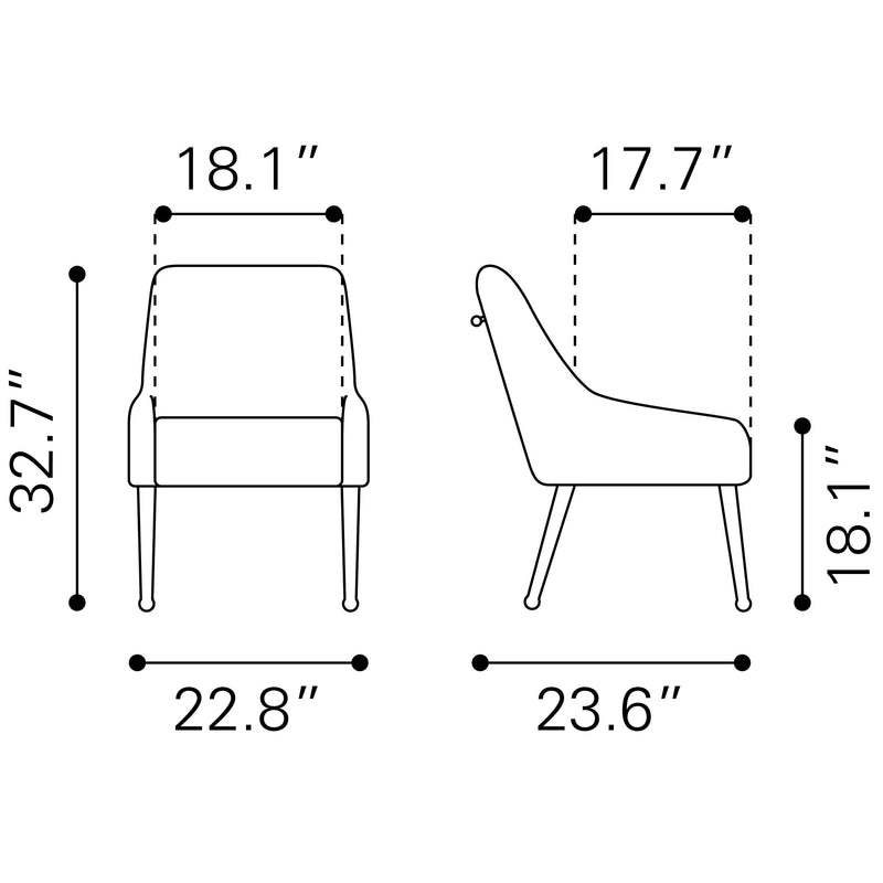 Zuo Maxine Dining Chair 109715 IMAGE 11