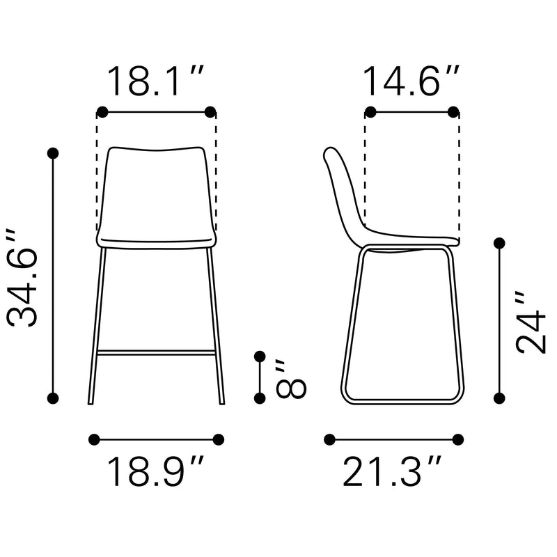 Zuo Smart Counter Height Stool 109652 IMAGE 10