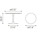 Zuo Star City Dining Table 109446 IMAGE 9