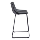  Zuo Smart 109650 Barstool - Black IMAGE 2
