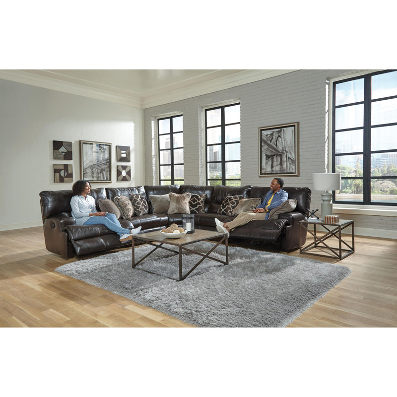 Catnapper Como 436 5 pc Power Reclining Modular Sectional - Chocolate IMAGE 3