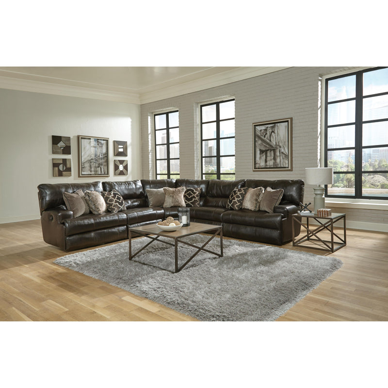  Catnapper Como 436 5 pc Reclining Modular Sectional - Chocolate IMAGE 2