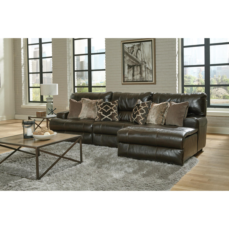  Catnapper Como 436 3 pc Power Reclining Modular Sectional - Chocolate IMAGE 2