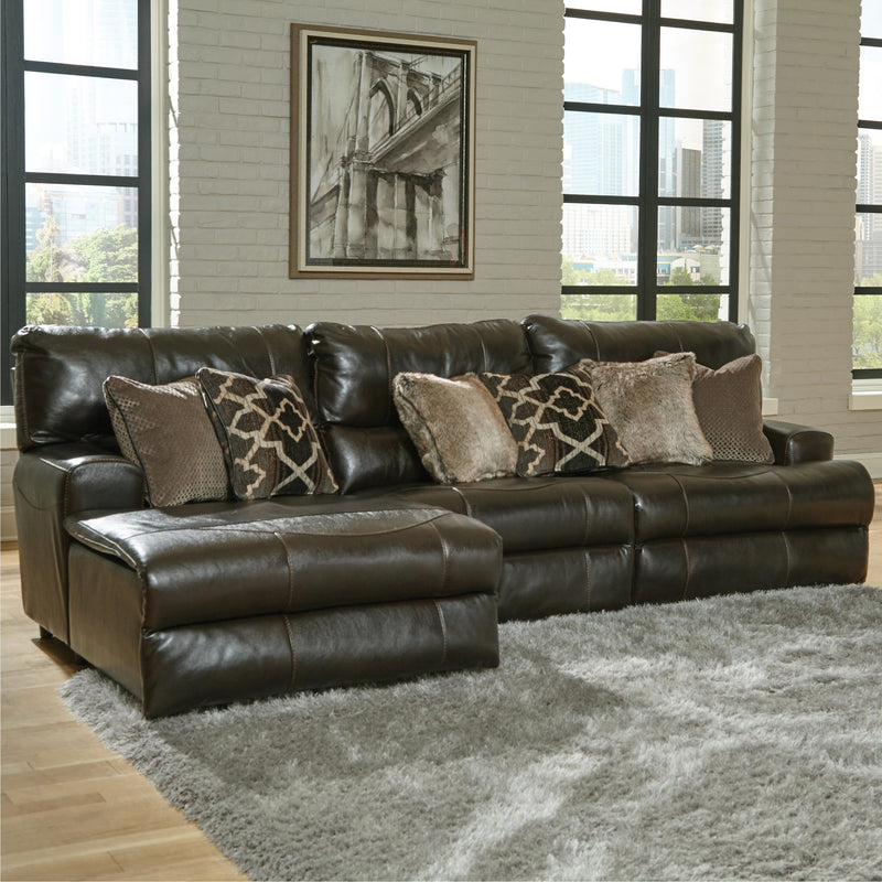  Catnapper Como 436 3 pc Power Reclining Modular Sectional - Chocolate IMAGE 1