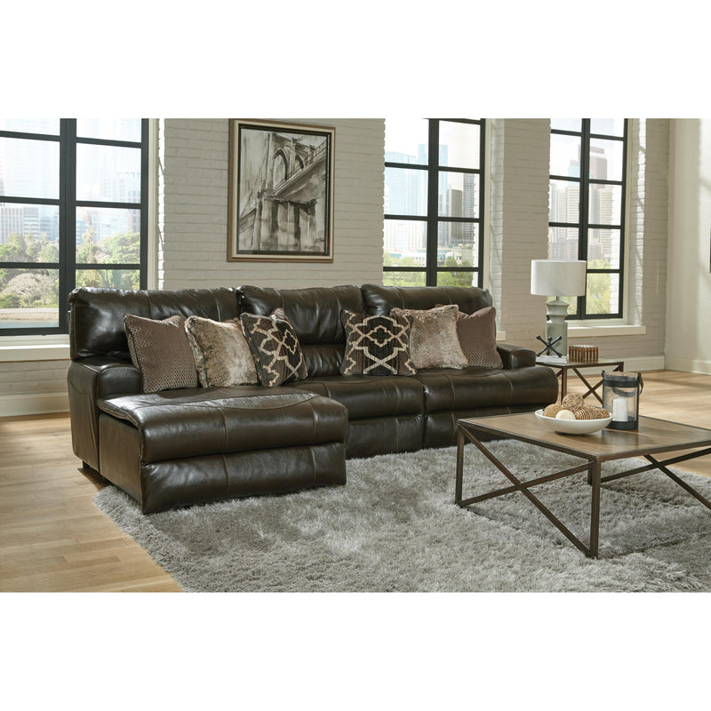  Catnapper Como 436 3 pc Power Reclining Modular Sectional - Chocolate IMAGE 2