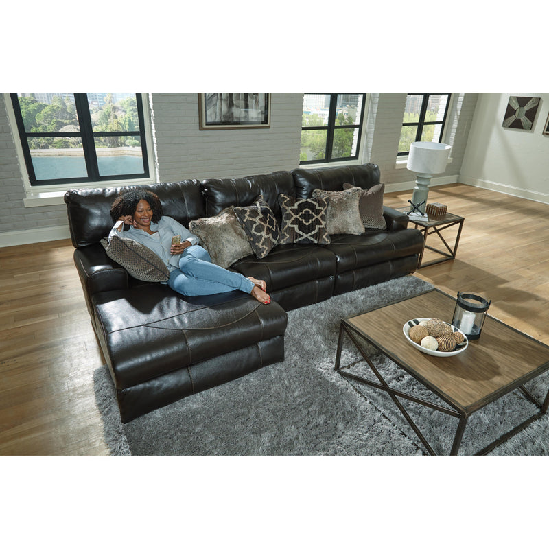  Catnapper Como 436 3 pc Power Reclining Modular Sectional - Chocolate IMAGE 3