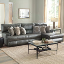  Catnapper Como 436 3 pc Power Reclining Modular Sectional - Steel IMAGE 1