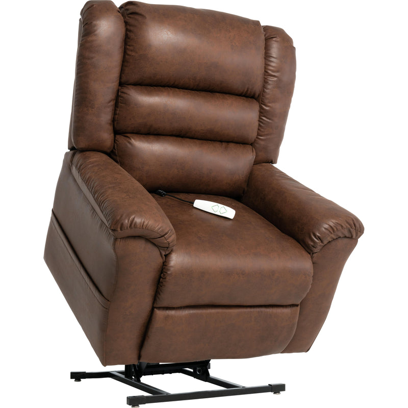 Ultimate Power Recliner Lift Chair MM-6200 Chaise Lounger with Comfort Control - Watford Cognac IMAGE 3