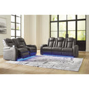 Signature Design by Ashley Fyne-Dyme 3660218 Power Reclining Loveseat with Console and Adjustable Headrest IMAGE 13