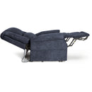 Ultimate Power Recliner Fabric - Lift Chair MM-101 Lay-Flat Chaise Lounge - Felix Navy IMAGE 2