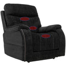 Ultimate Power Recliner Fabric - Lift Chair MM-3712 Infinite Position and 3 Zone Heat System with MegaGuard - Ebony IMAGE 2
