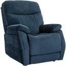 Ultimate Power Recliner Fabric - Lift Chair MM-3710 Lay-Flat with 3 Zone Heat System and MegaGuard - Velvety Navy IMAGE 1