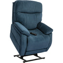 Ultimate Power Recliner Fabric - Lift Chair MM-3710 Lay-Flat with 3 Zone Heat System and MegaGuard - Velvety Navy IMAGE 2