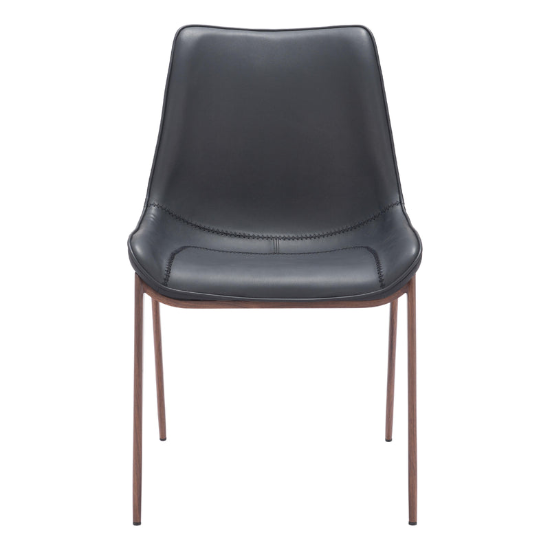  Zuo Magnus 109933 Dining Chair - Black & Walnut IMAGE 3